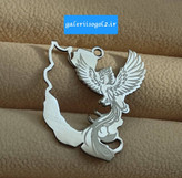 گردنبند نقشه ایران ققنوس